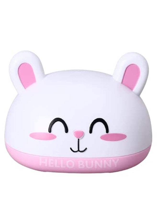 Flywind Soap Holder Travel Soap Container with Lid, Portable Bar Soap Holder, Leakproof Soap Box with Perforations, Soap Dishes for Traveling, Camping, Gym Pack of 1 (Light Pink Bunny) - Image 1